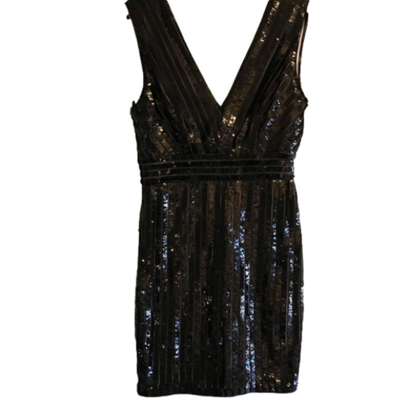 tfnc London women’s black sequinned dress. Size medium. - Picture 1 of 6